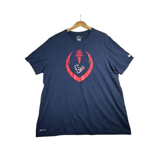Nike "Texans" Short Sleeve‎ Shirt size XXL Blue - Picture 1 of 6